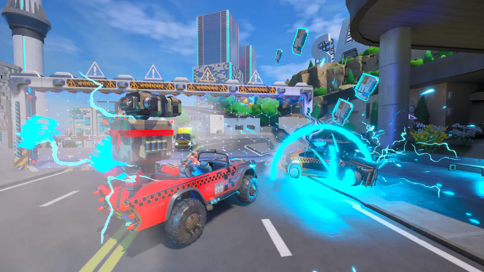 Taxi caught in an EMP shockwave